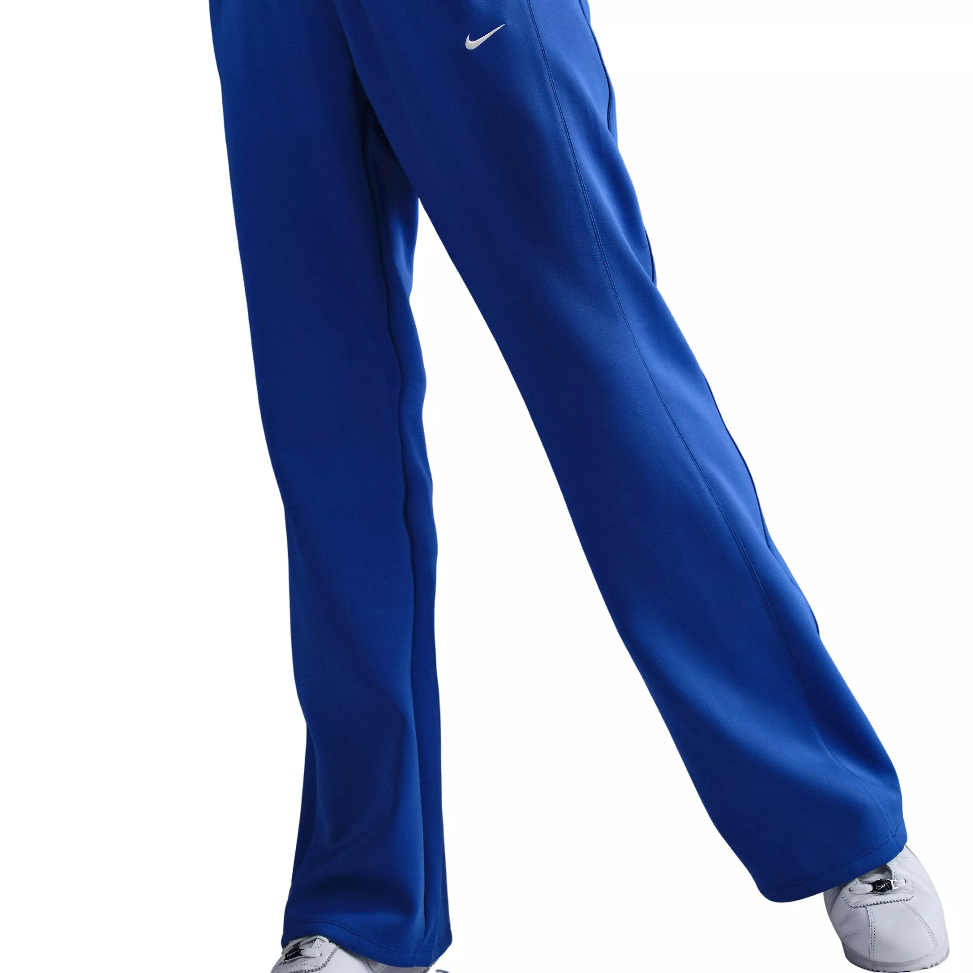 Nike Women's Sportswear Windrunner Mid-Rise Slim Knit Pants-Blue